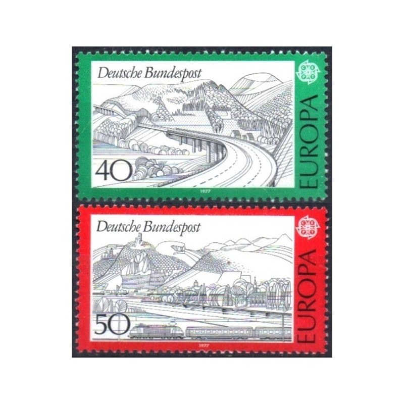 Vokietijos pašto ženklai (1977). Kraštovaizdžiai