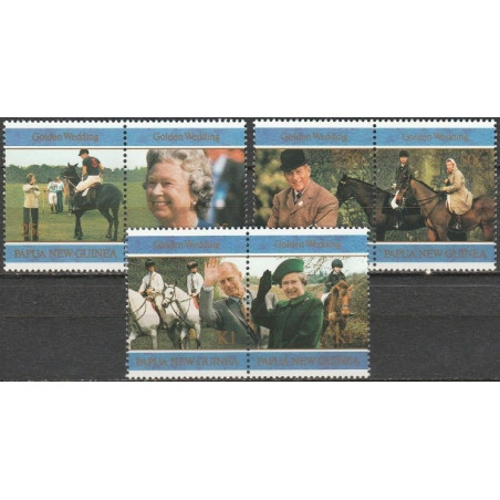 Papua Naujoji Gvinėja 1997. Auksinės Elžbietos II vestuvės, žirgai
