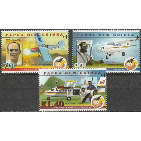 Papua Naujosios Gvinėjos pašto ženklai (2001). Aviacijos istorija