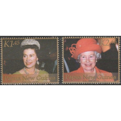 Papua Naujosios Gvinėjos pašto ženklai (2002). Elžbieta II