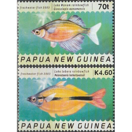 Papua Naujosios Gvinėjos pašto ženklai (2004). Gėlavandenės žuvys