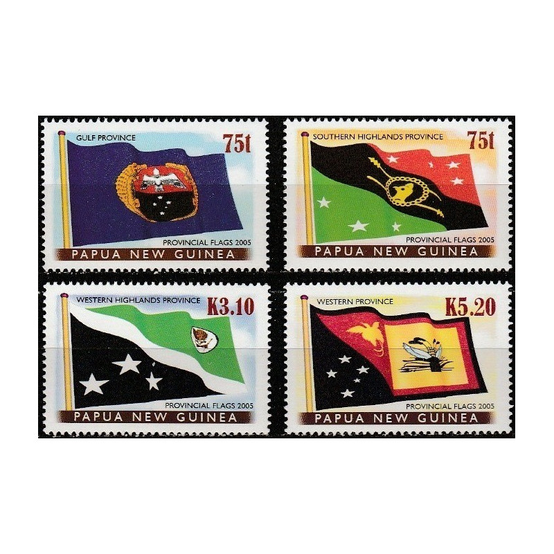 Papua Naujosios Gvinėjos pašto ženklai (2005). Nacionalinės vėliavos