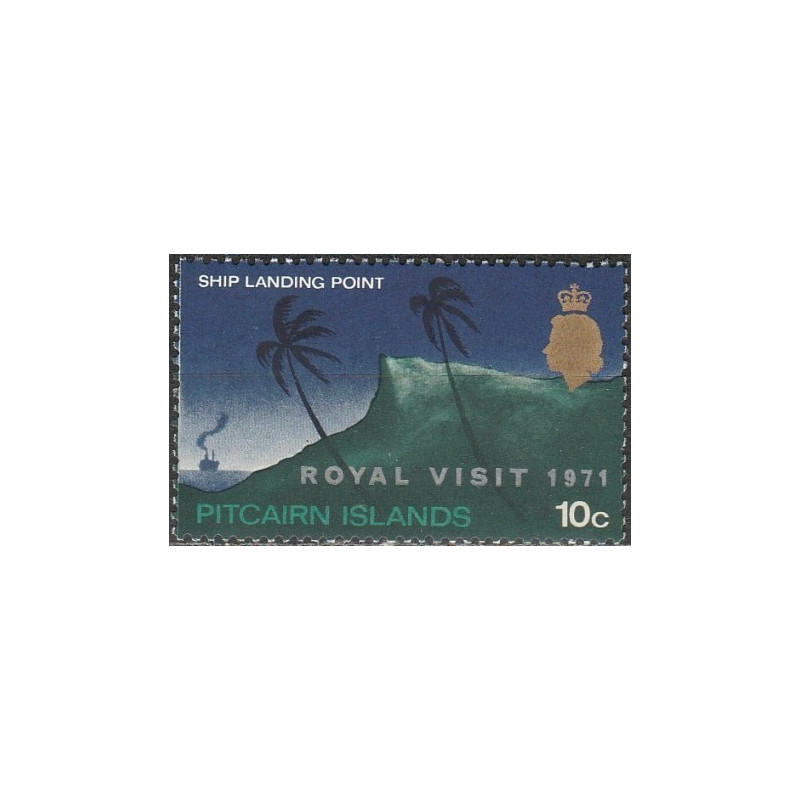 Pitcairn Islands stamps (1971) for sale. Landscape ovp. for Royal visit