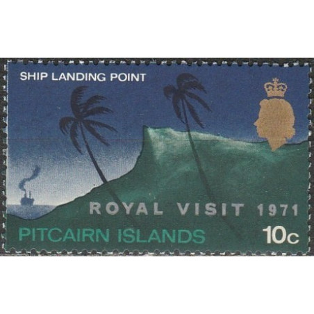 Pitcairn Islands stamps (1971) for sale. Landscape ovp. for Royal visit