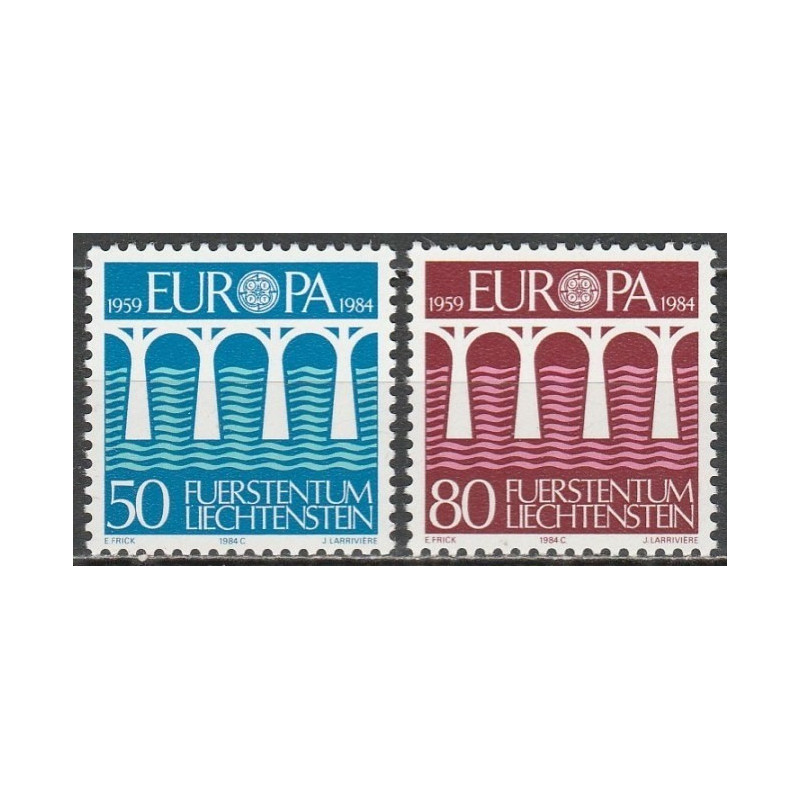 Lichtenšteinas 1984. CEPT - 25-eri metai, Stilizuotas tiltas