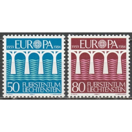 Lichtenšteinas 1984. CEPT - 25-eri metai, Stilizuotas tiltas