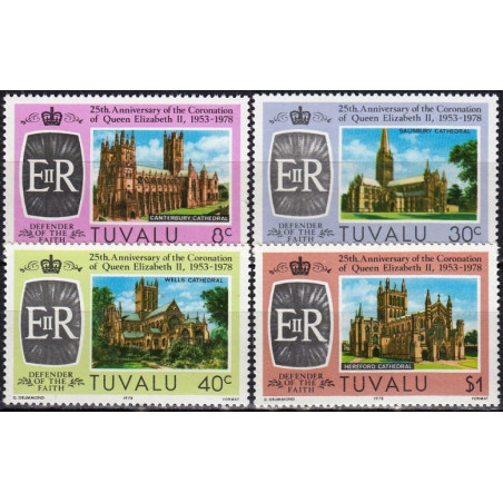Tuvalu pašto ženklai (1978). Architektūra (katedros)
