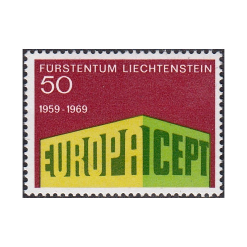 Lichtenšteino pašto ženklai (1969) - Fantastiškos Europa ženklų kainos‎