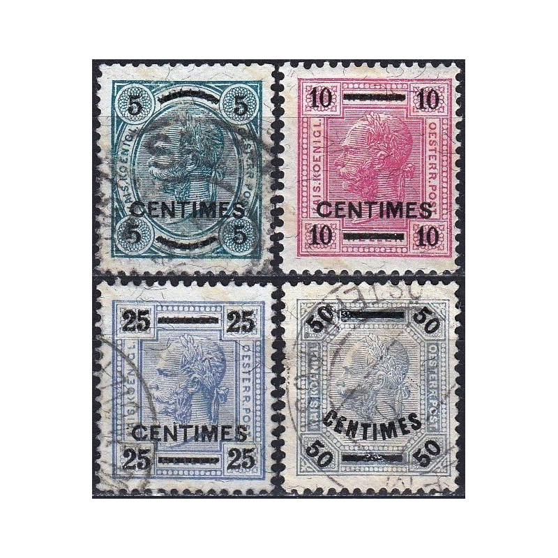 Austrijos pašto ženklai (1904). Perspaudai paštams Kretoje