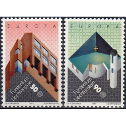 Lichtenšteino pašto ženklai (1987). Modernioji architektūra