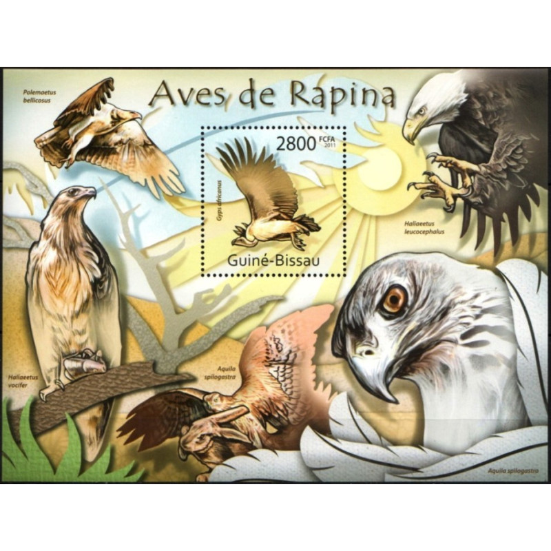 Guinea-Bissau stamps (2011) for sale. Birds of prey