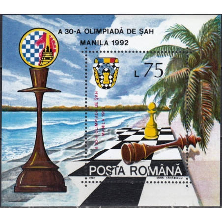 Rumunijos pašto ženklai (1992). Šachmatai