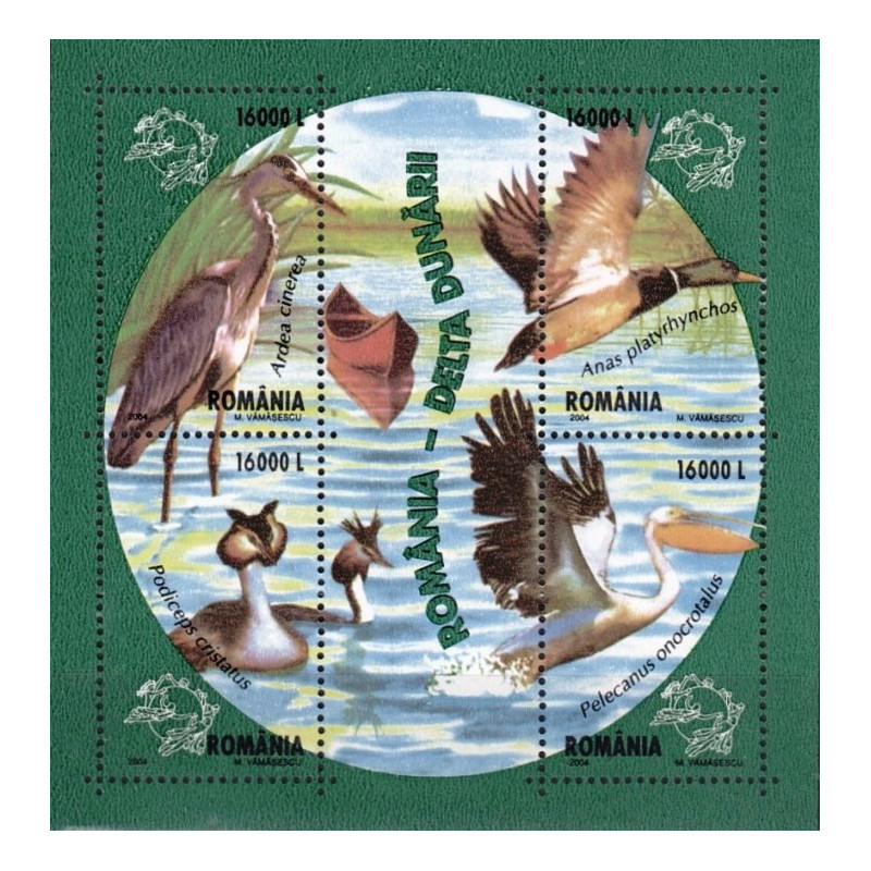 Rumunijos pašto ženklai (2004). Dunojaus deltos paukščiai