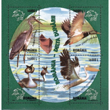 Rumunijos pašto ženklai (2004). Dunojaus deltos paukščiai