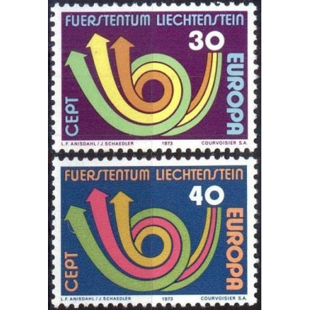 Lichtenšteino pašto ženklai (1973) - Fantastiškos Europa ženklų kainos‎
