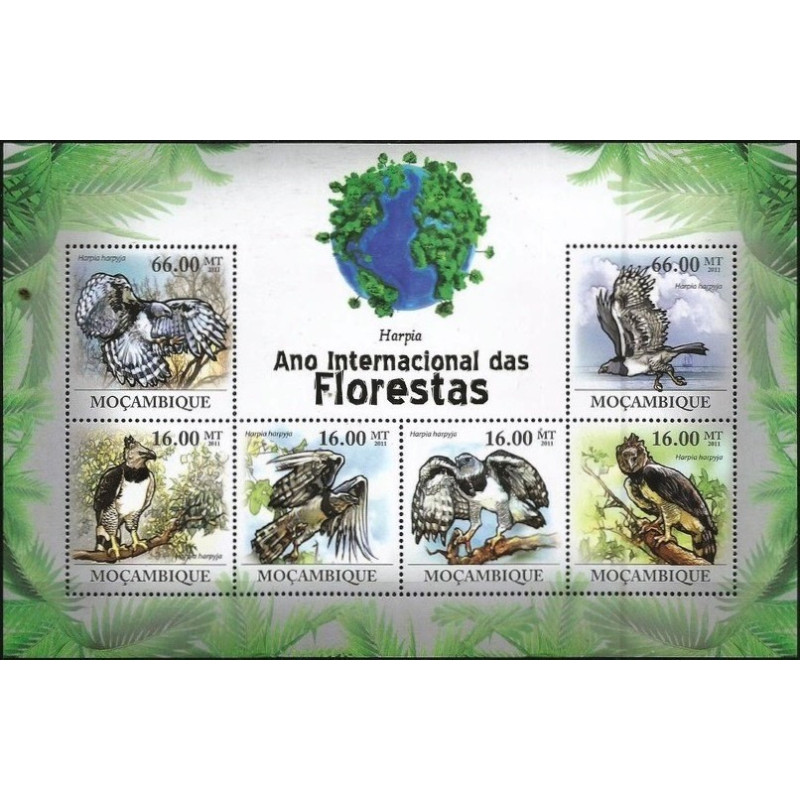 Mozambique stamps (2011) for sale. Birds of Prey