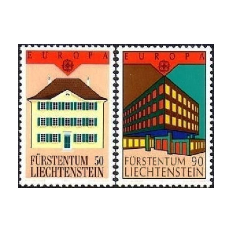 Lichtenšteino pašto ženklai (1990). Pašto pastatai