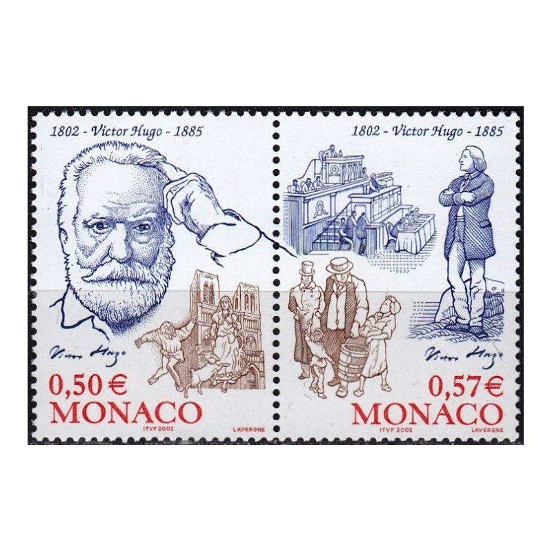 Monaco stamps (2002) for sale. Victor Hugo