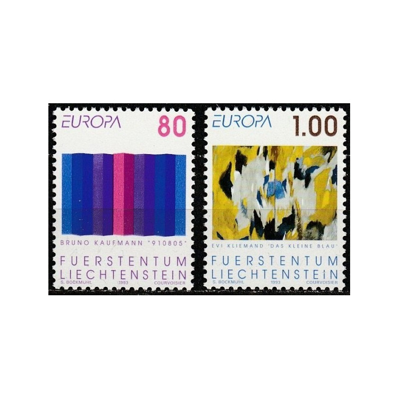 Lichtenšteino pašto ženklai (1993). Šiuolaikinis menas: paveikslai