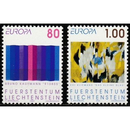Lichtenšteino pašto ženklai (1993). Šiuolaikinis menas: paveikslai