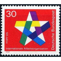 Vokietijos pašto ženklai (1969). Tarptautinė darbo organizacija