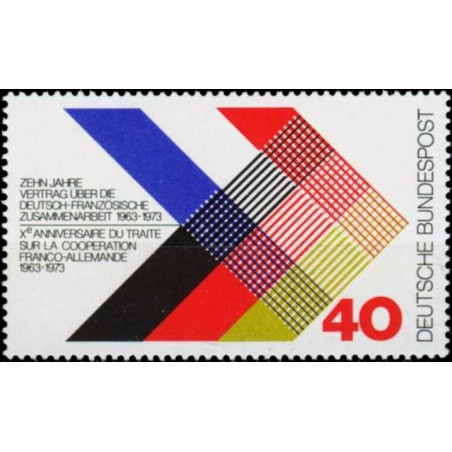 Vokietijos pašto ženklai (1973). Vokietijos ir Prancūzijos bendradarbiavimas