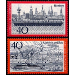 Vokietijos pašto ženklai (1973). Turizmas