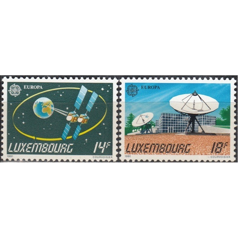 Liuksemburgo pašto ženklai (1991). Europos kosmoso tyrinėjimai
