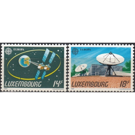 Liuksemburgo pašto ženklai (1991). Europos kosmoso tyrinėjimai