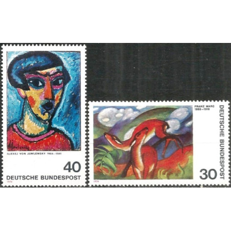 German stamps (1974) for sale. Paintings