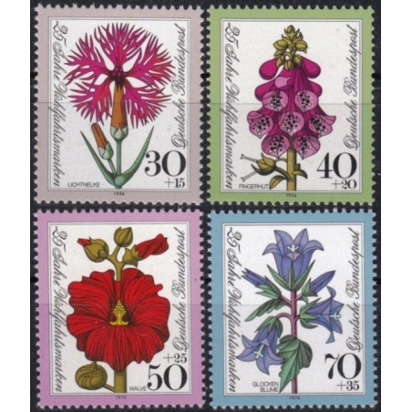 German stamps (1974) for sale. Flowers