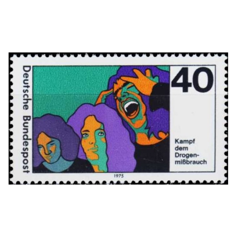Vokietijos pašto ženklai (1975). Narkotikų vartojimo prevencija