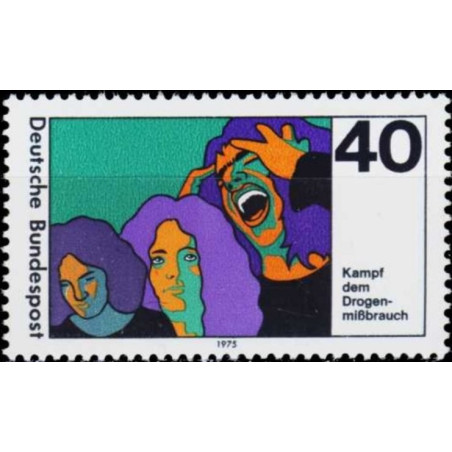 German stamps (1975) for sale. Fight against drug-abuse