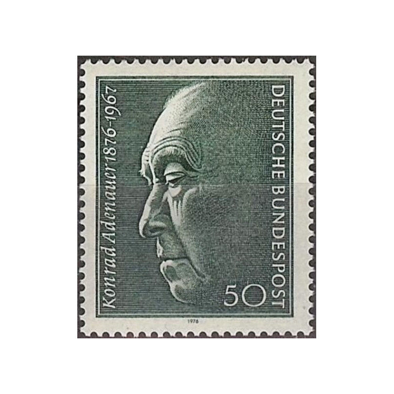 Vokietijos pašto ženklai (1976). Konradas Adenaueris