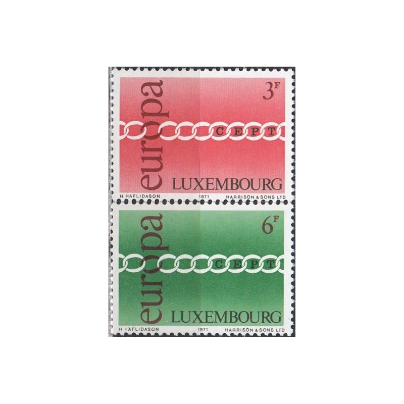 Liuksemburgo pašto ženklai (1971) - Fantastiškos Europa ženklų kainos‎