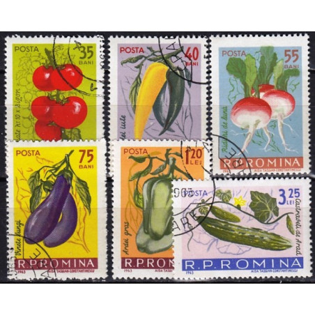 Rumunijos pašto ženklai (1963). Daržovės