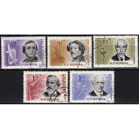 Romanian stamps (1963) for sale. Famous people