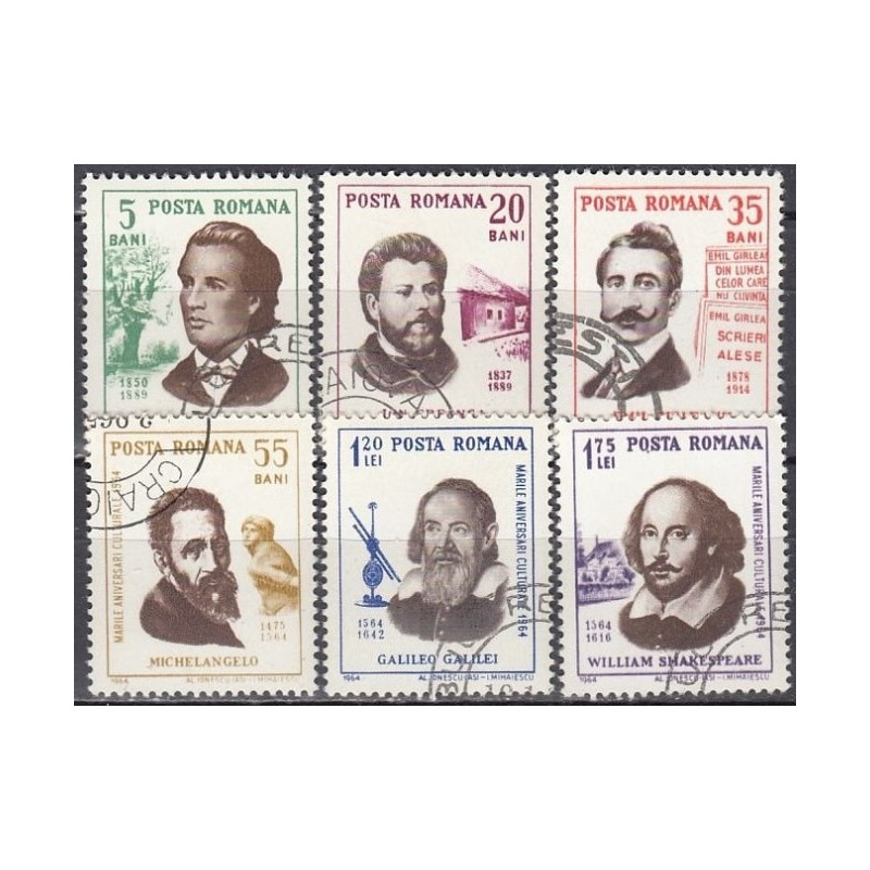 Rumunijos pašto ženklai (1964). Žymūs žmonės