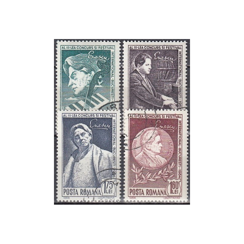 Romanian stamps (1964) for sale. Music Festival