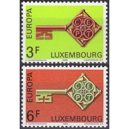 Liuksemburgo pašto ženklai (1968) - Fantastiškos Europa ženklų kainos‎