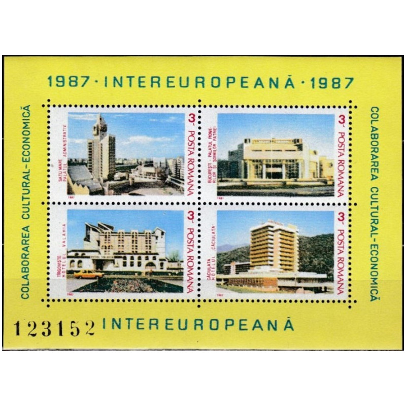 Romanian stamps (1987) for sale. Architecture