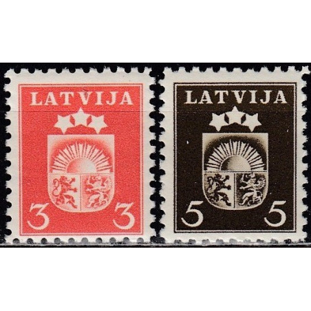 Latviian stamps (1940) for sale. Coat of Arms