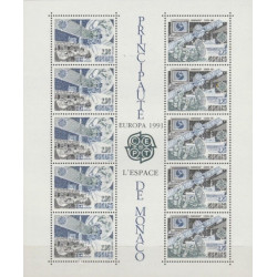 Monako pašto ženklai (1991). Europos kosmoso tyrinėjimai