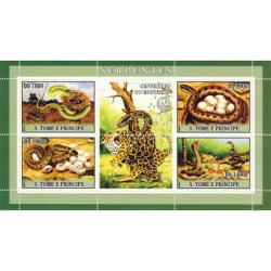 Sao Tome and Principe stamps (2007) for sale. Snakes