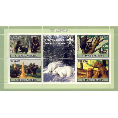 Sao Tome and Principe stamps (2007) for sale. Bears