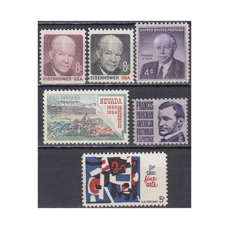 JAV 1960-ieji. Nenaudotų ženklų rinkinukas IV
