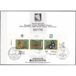 Marshall Islands 1994. Butterflies (Stamped Exhibition Card)