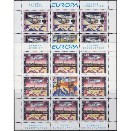 Jugoslavijos pašto ženklai (1994). Didieji atradimai: aviacija