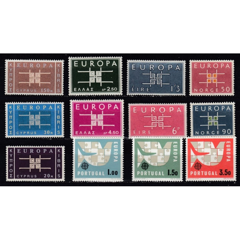 Rinkinys 1963 - Fantastiškos Europa ženklų kainos