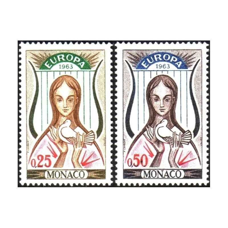 Monako pašto ženklai (1963) - Fantastiškos Europa ženklų kainos‎